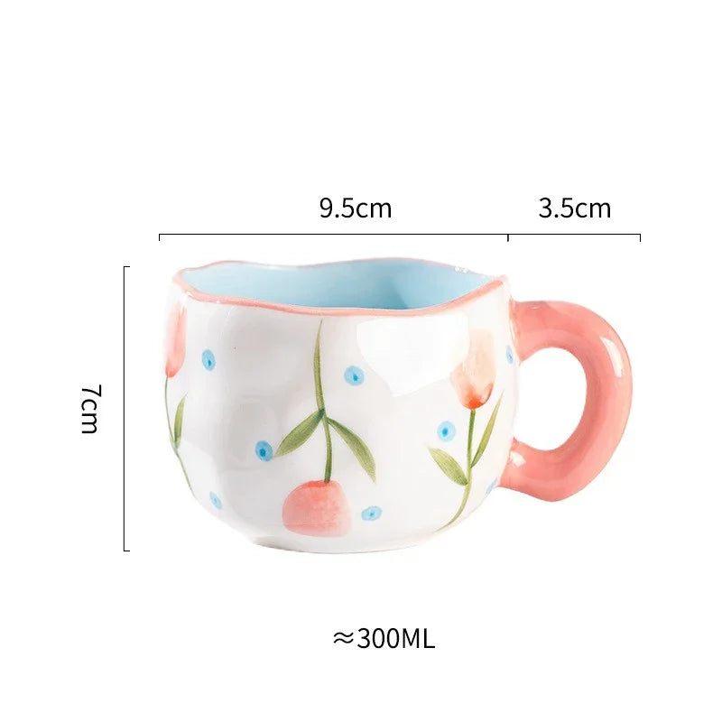 Caneca de Cerâmica Artesanal Modelo Dreams 300ml – Pintada à Mão