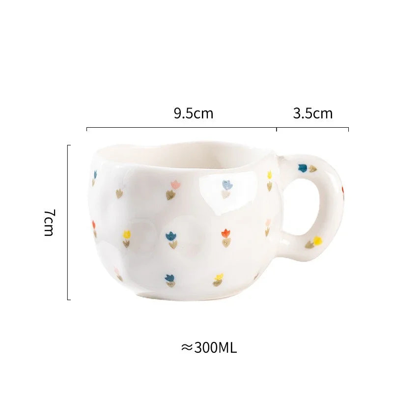 Caneca de Cerâmica Artesanal Modelo Dreams 300ml – Pintada à Mão