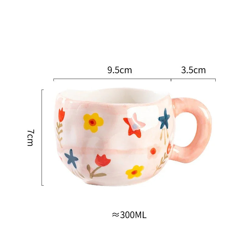 Caneca de Cerâmica Artesanal Modelo Dreams 300ml – Pintada à Mão